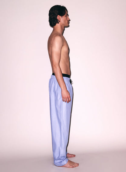 Pacific Blue Poplin PJ Pant - Fleur du Mal