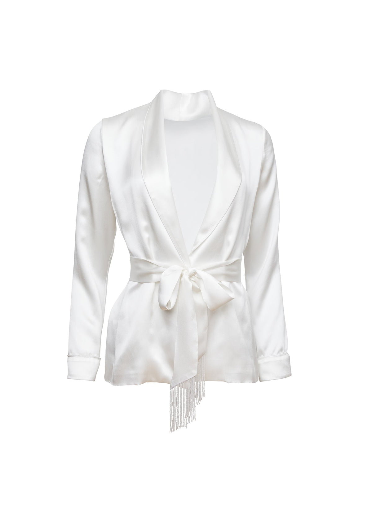 Ivory Bianca Smoking Jacket - Fleur du Mal