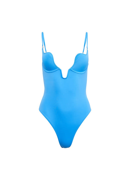 Aegean Blue Seduce U-Plunge One Piece - Fleur du Mal