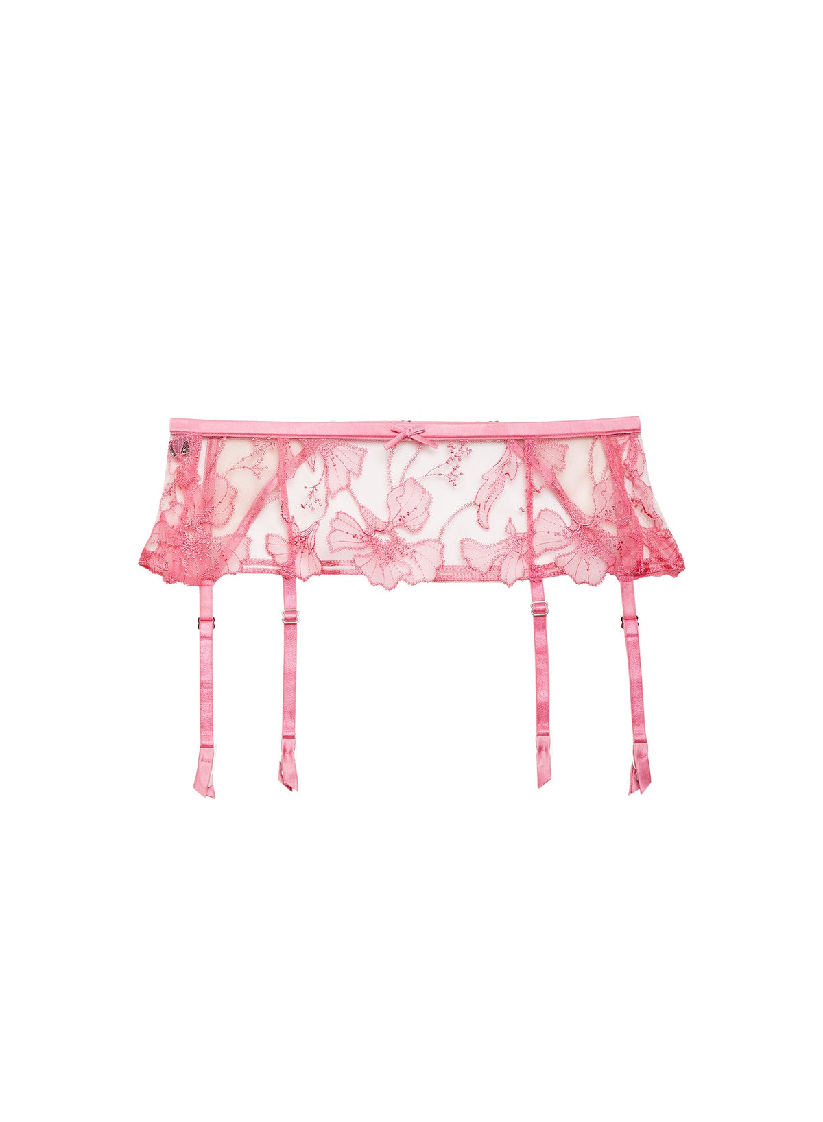 Pink Cadillac Harper Embroidery Garter Belt - Fleur du Mal