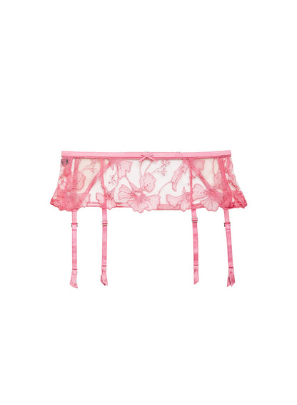 Pink Cadillac Harper Embroidery Garter Belt - Fleur du Mal