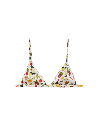 Printed Luxe Triangle Bra - Fleur du Mal