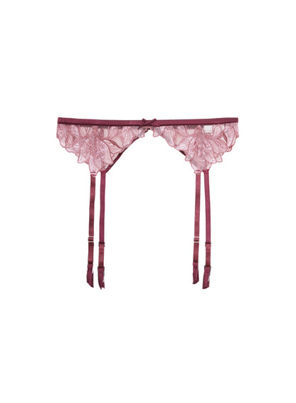 Amarena Lily Embroidery Garter Belt - Fleur du Mal