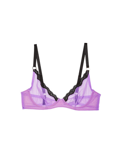 Lavender Sheer Tulle Demi Bra - Fleur du Mal