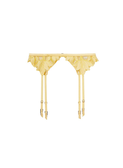 Lily Embroidery Garter Belt - Fleur du Mal