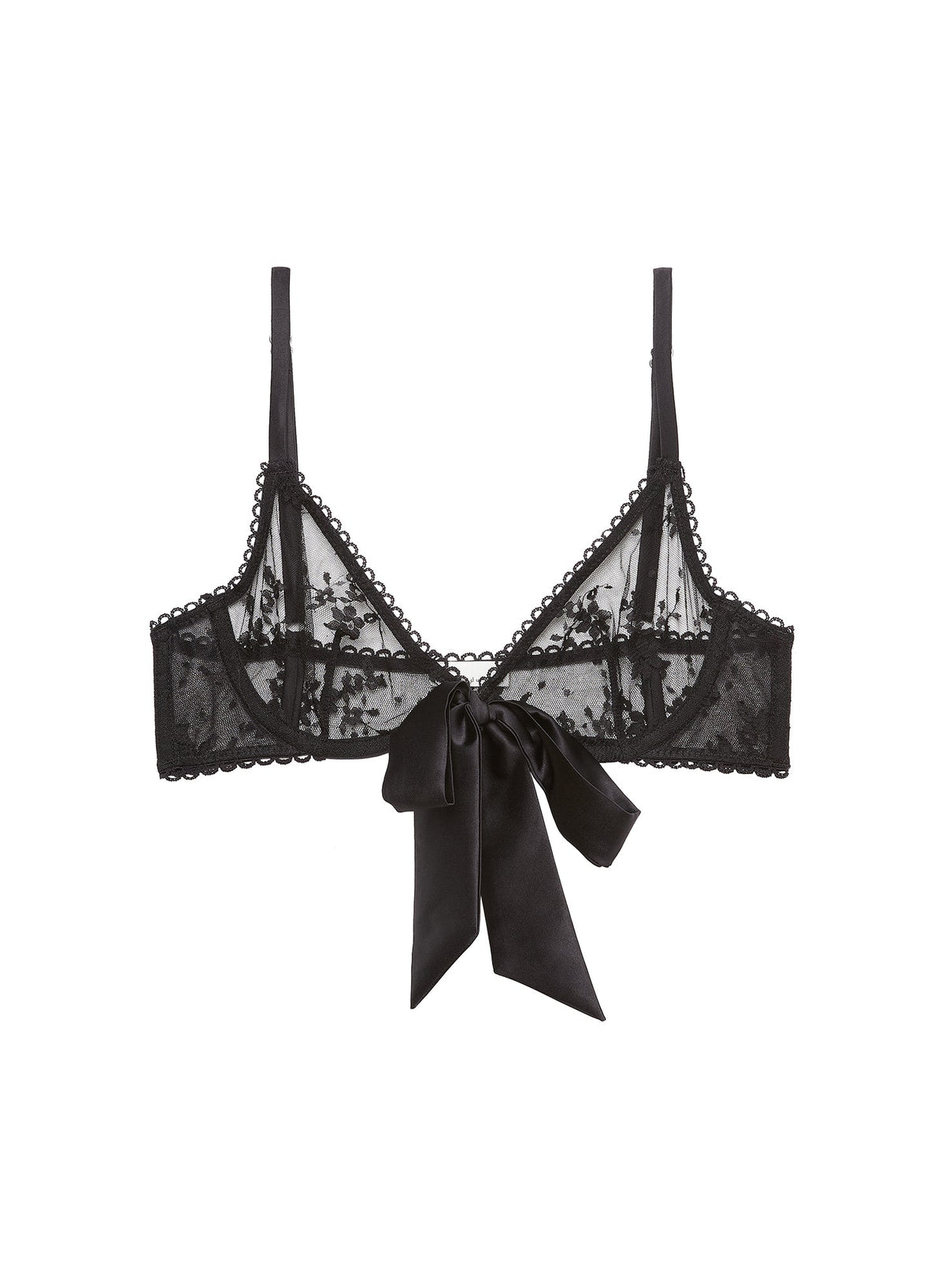 Black Untie Me Demi Bra - Fleur du Mal