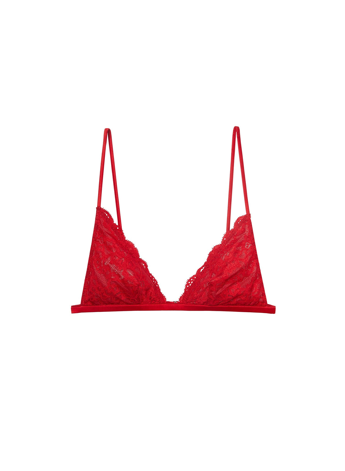 Red Charlotte Triangle Bra - Fleur du Mal