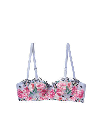 Floral Card Embroidery Balconette Bra - Fleur du Mal