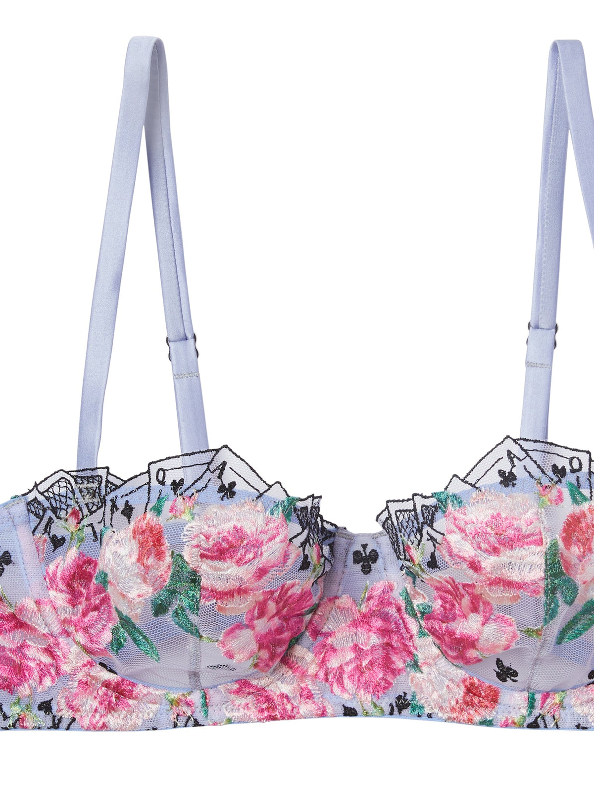 Floral Card Embroidery Balconette Bra - Fleur du Mal
