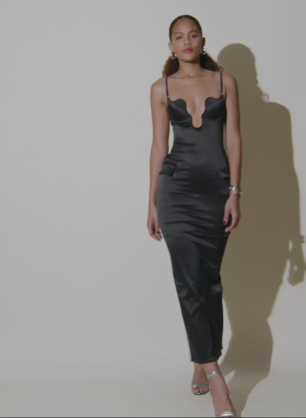 Black Seduce-U Plunge Dress - Fleur du Mal